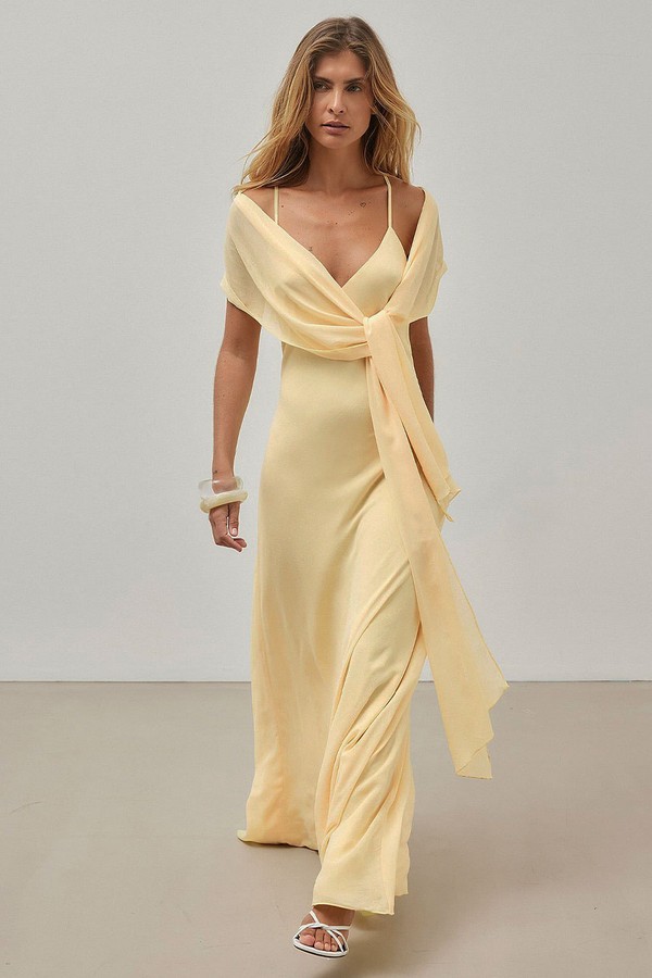 Scarf Maxi Slip Dress