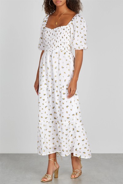 Gianna Floral-Print Linen Dress from Faithfull The Brand