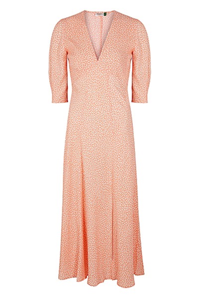 Martha Peach Printed Midi Dress from Rixo 