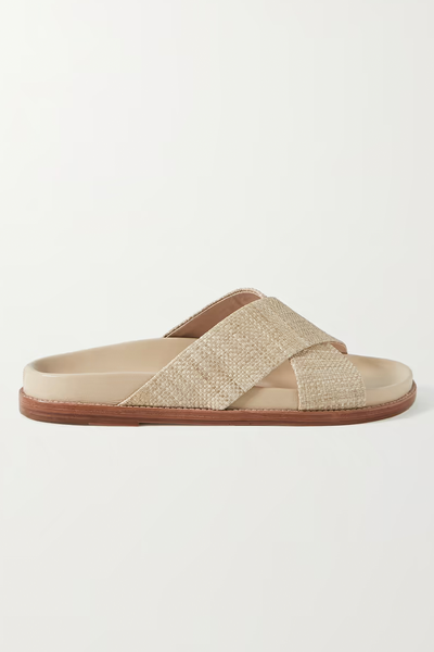 Raffia Slides from Porte & Paire