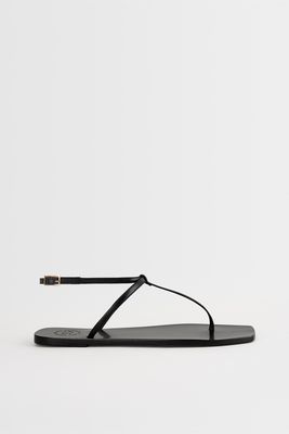 Alessandria Black Flat Sandals  from ATP Atelier 