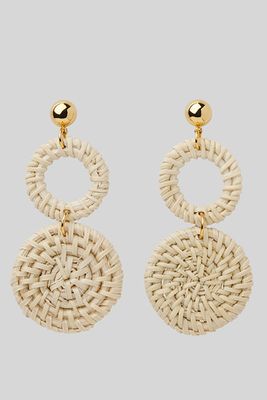 Statement Straw Weave Earring from Whistles