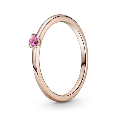 Pink Solitaire Ring