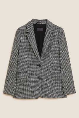Tweed Relaxed Textured Blazer from Marks & Spencer