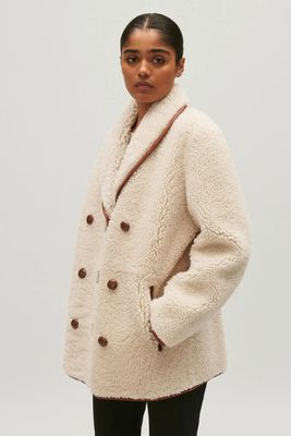 Reversible Ecru Wool Coat from Claudie Pierlot