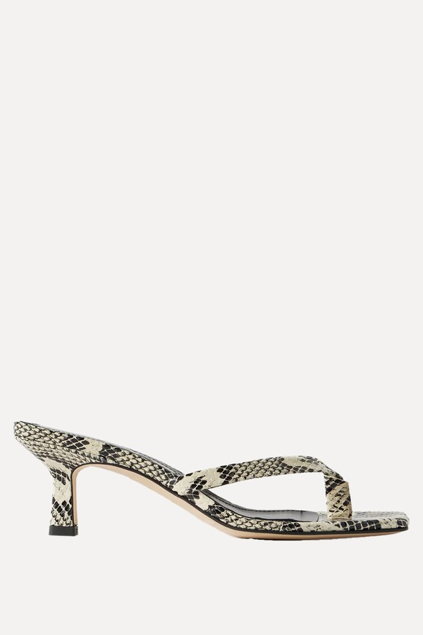 Wilma Snake-Effect Leather Sandals from AEYDE