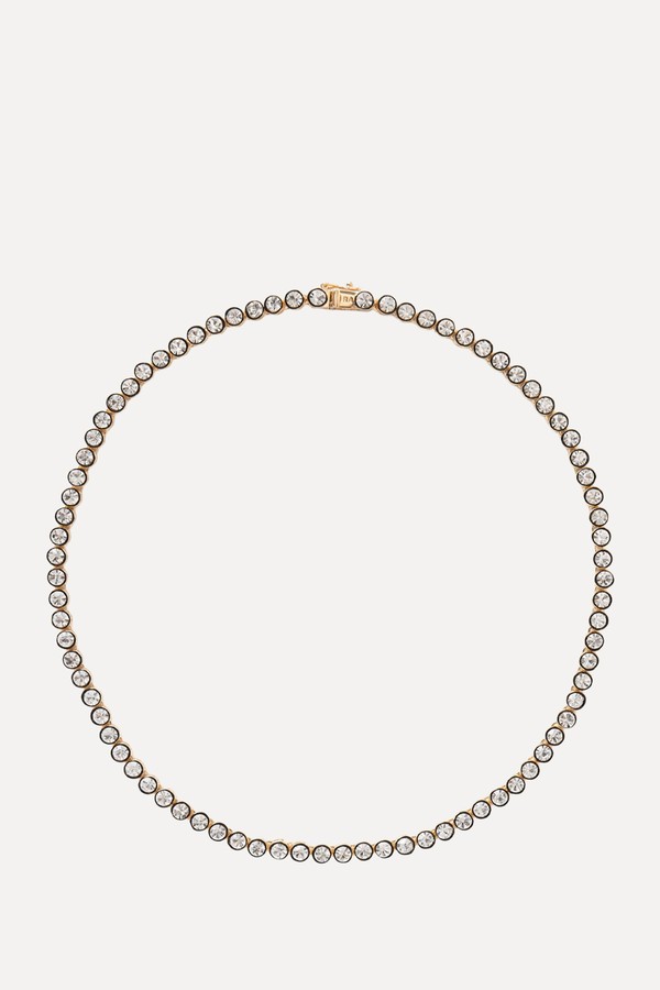 The Royal Gold-Tone Cubic Zirconia Tennis Necklace from Roxanne Assoulin