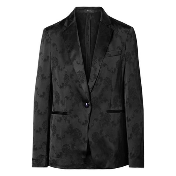 Grinson Satin-Jacquard Blazer from Theory