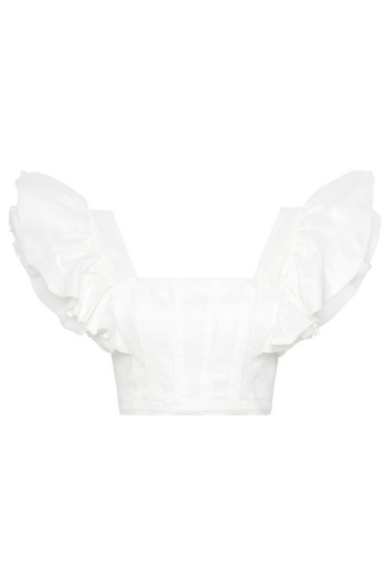 Vanades Frill Crop Top from Aje