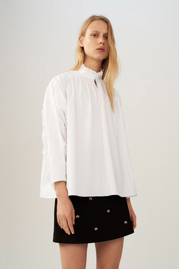 Oversized Blouse With Gathers from Maje