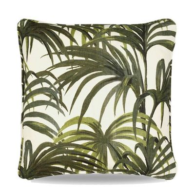 Palmeral Medium Cotton-Linen Cushion from House of Hackney