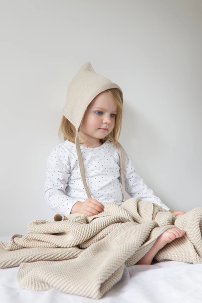 Cotton Bonnet & Blanket Gift Set, £34.95 | Emily Rollings