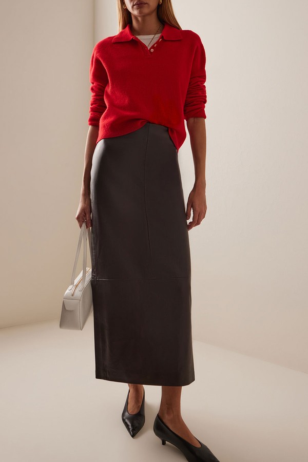 Jesse Wool Polo Sweater from Leset