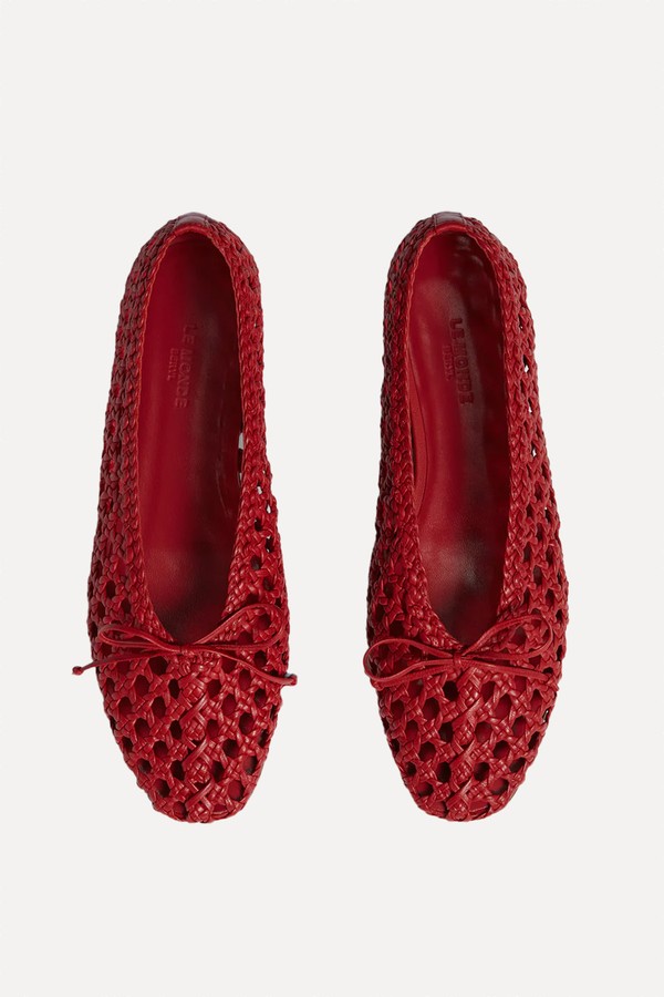 Leather Woven Regency Ballet Flats from Le Monde Béryl