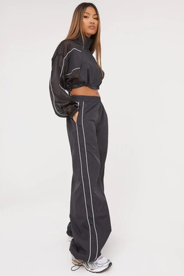 High Waist Contrast Stripe Detail Straight Leg Joggers from Ego