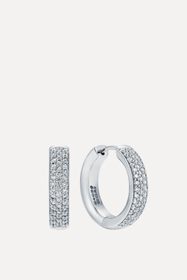 886 Pavé Hoops - 18ct White Gold