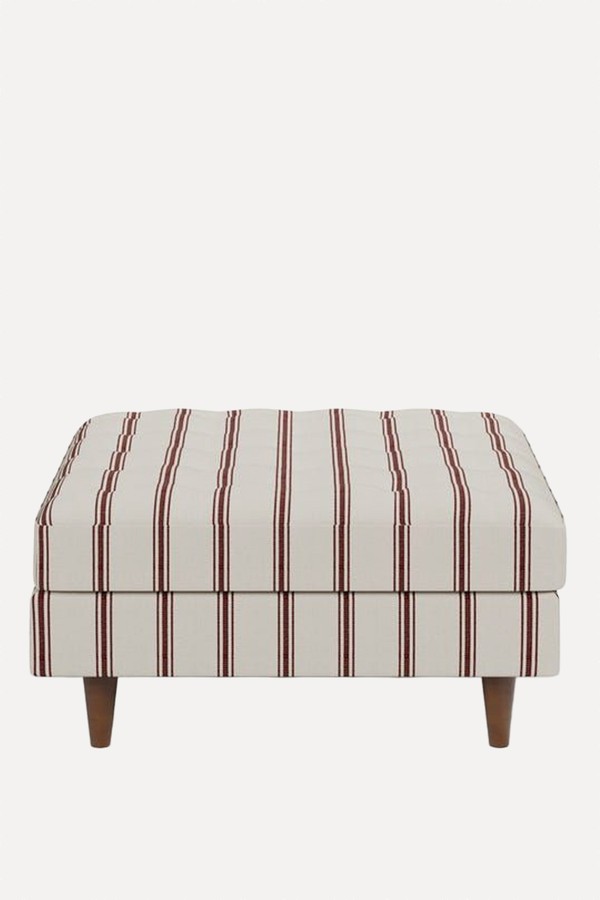 Zoe Folkstone Stripe Square Storage Footstool