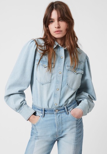 Veela Denim Shirt Bodysuit