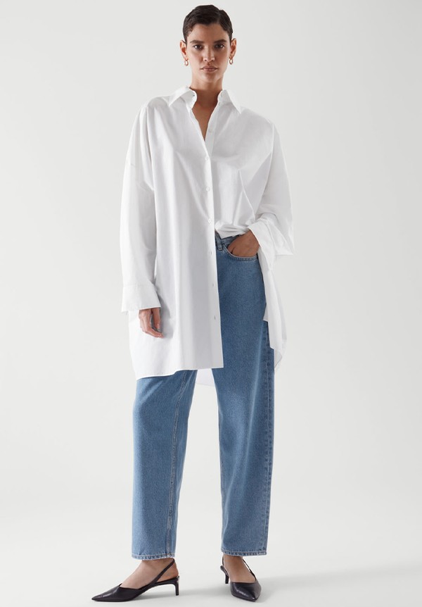 Tapered-Leg High-Rise Jeans