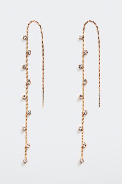 Long Crystal Earrings from Mango