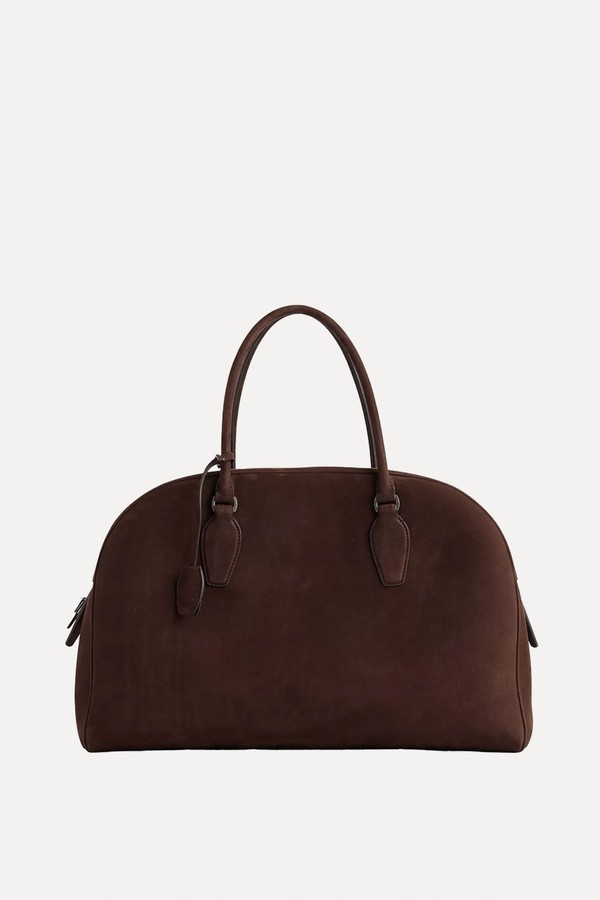 India 15.75 Suede Shoulder Bag from The Row