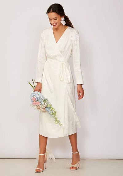 Riley Jacquard Wrap Dress from Kitri 