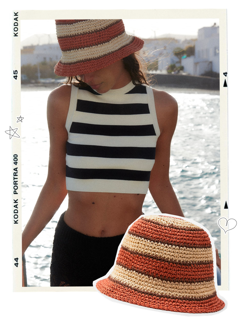 Crochet Bucket Hat from Zara