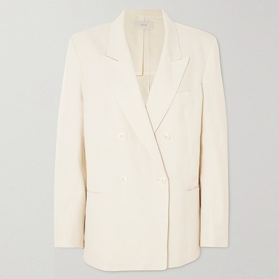 Double-Breasted Cotton And Linen-Blend Blazer, £305 | LVIR