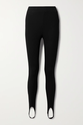 Issa Ribbed Pima Cotton-Jersey Stirrup Leggings  from Skin 