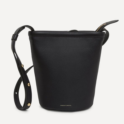  Mini Zip Leather Bucket Bag from Mansur Gavriel