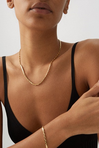 Strada 14kt Gold-Plated Cable Chain Necklace from Laura Lombardi