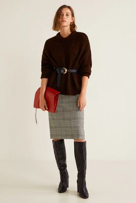 Check Pencil Skirt from Mango