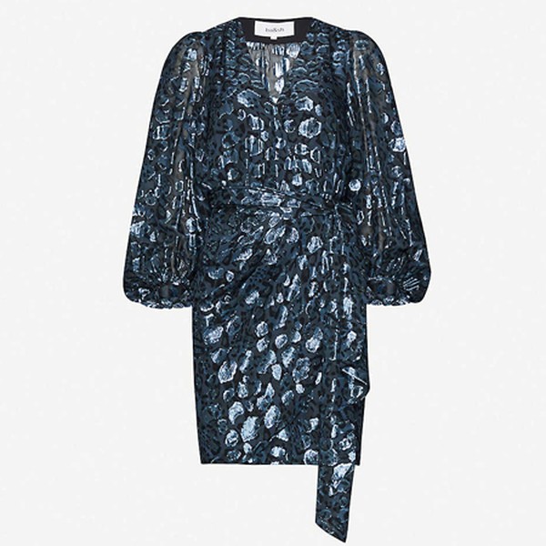 Ginger Metallic Leopard-Print Silk-Blend Dress from Ba&sh