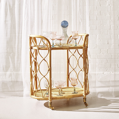Bali Natural Rattan Drinks Trolley from Oliver Bonas