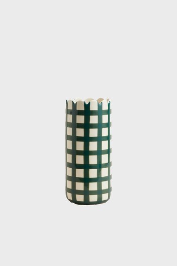 Kirsten Ceramic Checked Vase