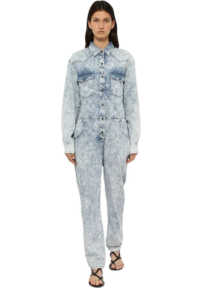 Idesia Bleached Cotton Denim Jumpsuit from Isabel Marant Étoile