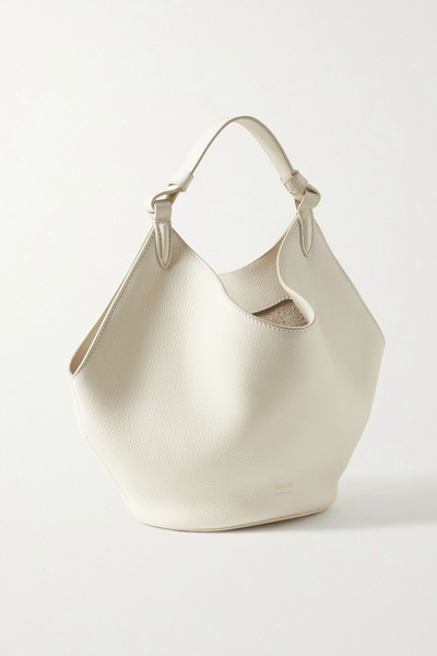 Lotus Mini Textured-Leather Tote from Khaite