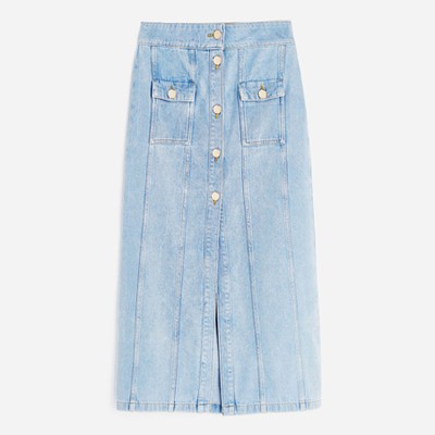 Button Denim Skirt from Uterqüe