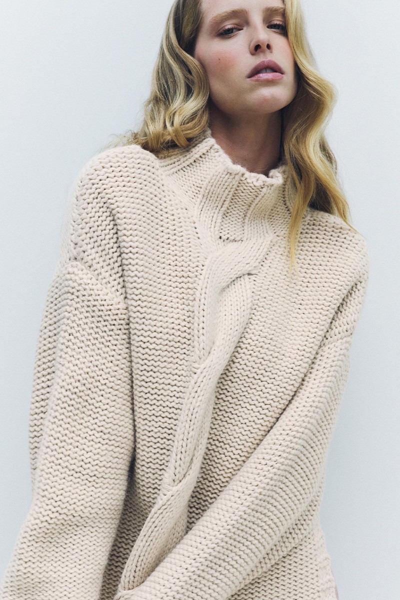 Cable Knit Sweater from ZARA