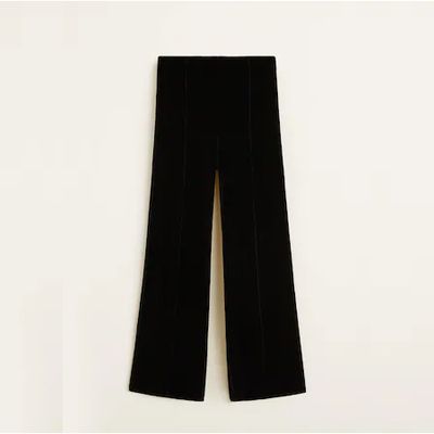 Flared Velvet Trousers from Mango