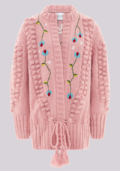 Gloria Embroidered Alpaca Wool Midi Cardigan from Hayley Menzies