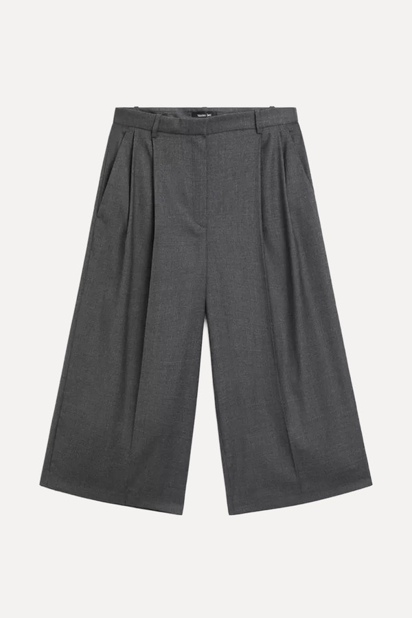 Wool Long Bermuda Shorts With Darts from Massimo Dutti