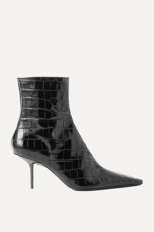 Pointed-Toe 75 Leather Ankle Boots from Victoria Beckham