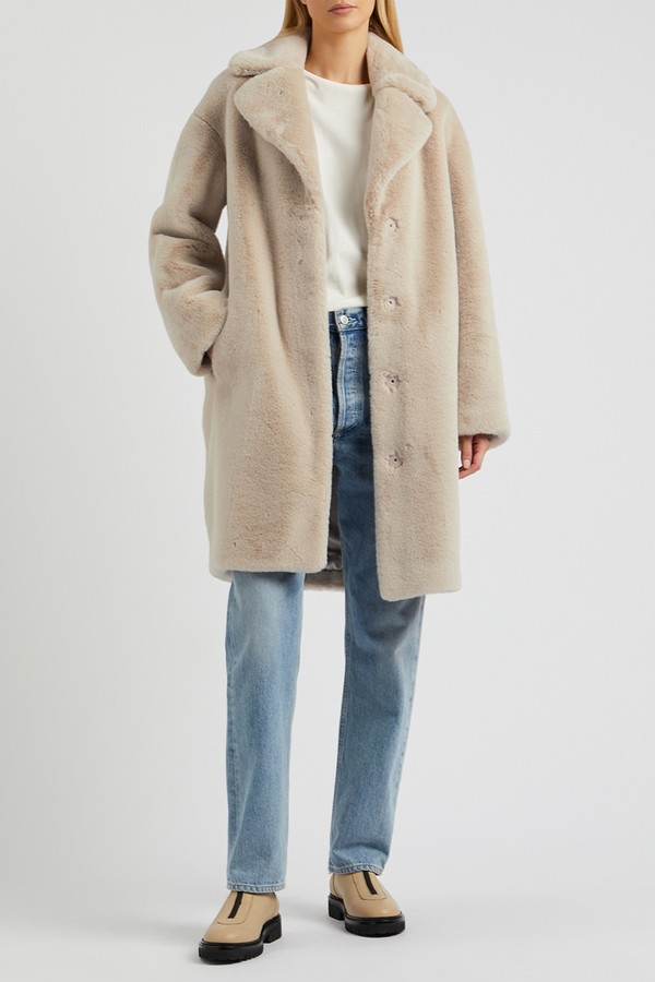Camille Cocoon Faux Fur Coat from Stand Studio