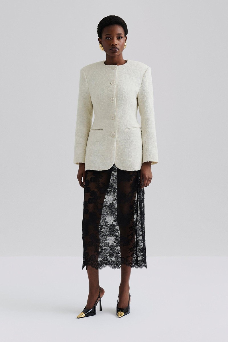 Carol Fitted Round Neck Blazer from Malina
