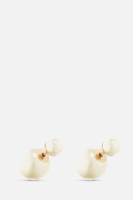 Gold-Finish Metal & White Resin Pearls from Dior Tribales Earrings