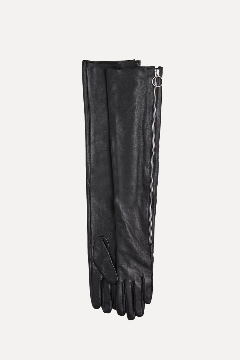 Long Leather Gloves