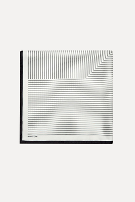 Stripe Print Silk Scarf from Massimo Dutti 