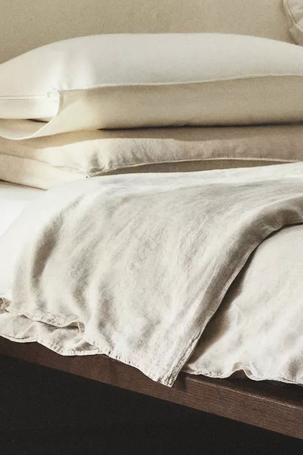 Washed Linen Duvet Cover from Zara