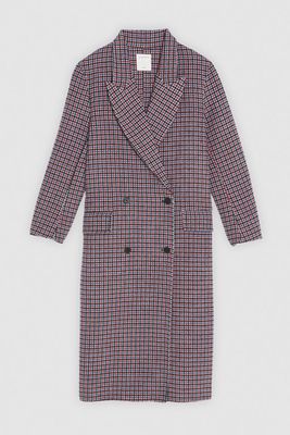 Checked Woolcloth Coat from Sandro